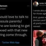 Missoulian Reporter Hansen Solicits Only Positive Feedback for Puff Piece on Child Vaccines