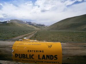 Entering public lands near Morris Lake in Montana