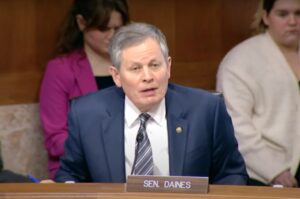 Montana Senator Steve Daines addresses the Senate Committee on Energy & Natural Resources