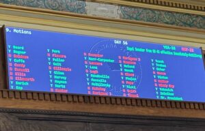 Vote tally of motion to expel Sen. Jason Ellsworth.