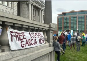 Missoula protestor sign asks for deported MS13 illegal alien Kilmar Abrego Garcia to be returned