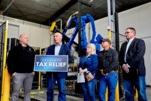 Gov. Gianforte speaking during a press conference in Missoula