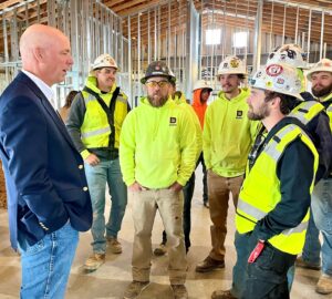 Governor Greg Gianforte meets with apprentices from Dick Anderson Construction in Helena