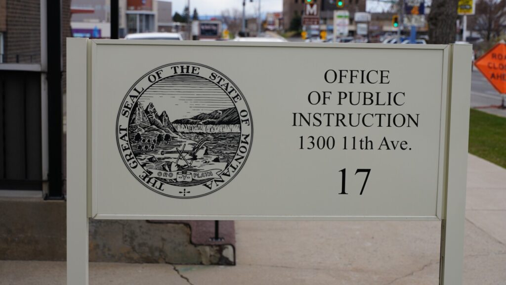 Building sign for the Montana Office of Public Instruction