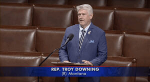 Rep. Troy Downing (R-Mont.) speaks on the House floor Monday in support of H.R. 1190
