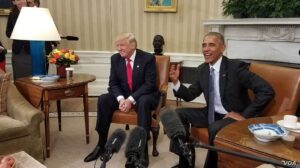 Obama and Trump Meet in Oval Office During 2016 Transition