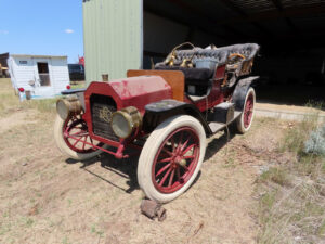 Antique Red Touring Car with Brass Fittings
