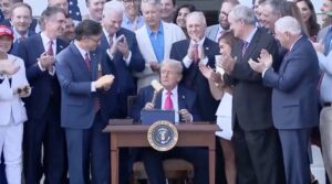 Trump Signs Big Beautiful Bill with Montana Sen. Daines in Attendance