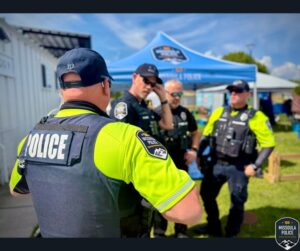 Missoula Police Officers at Community Event
