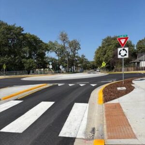 Modern Urban Roundabout Intersection