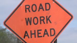 Road Work Ahead Sign