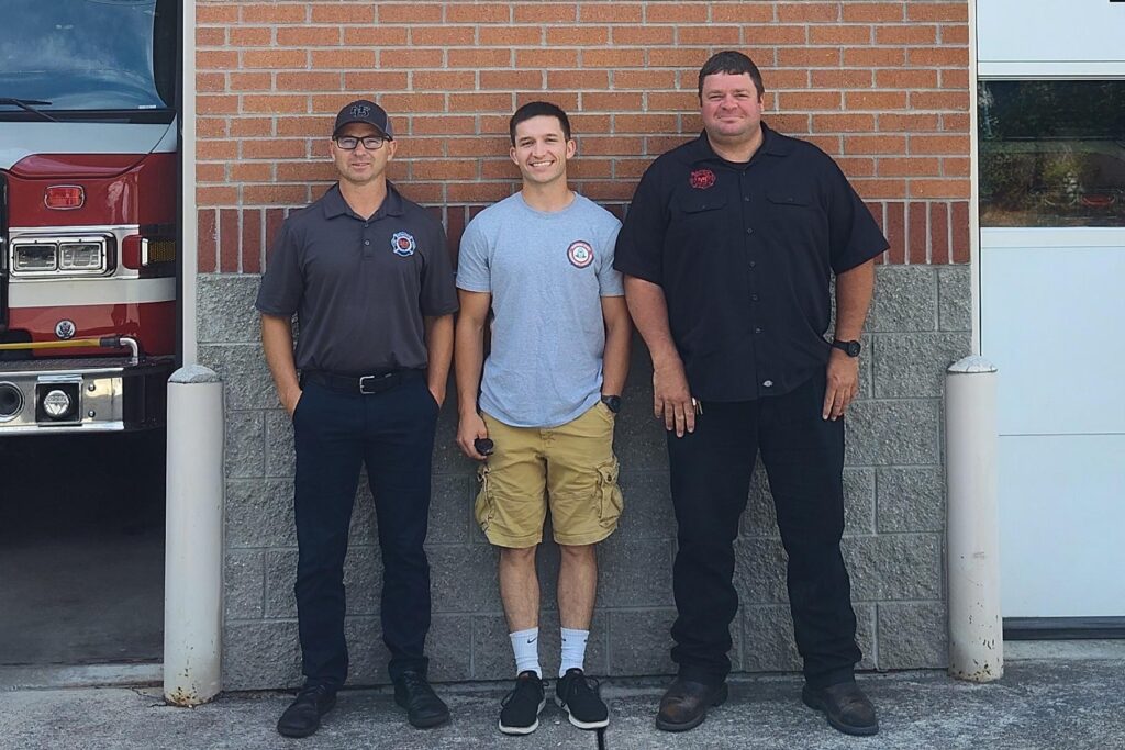 Missoula Firefighters at Future Safe Haven Baby Box Site