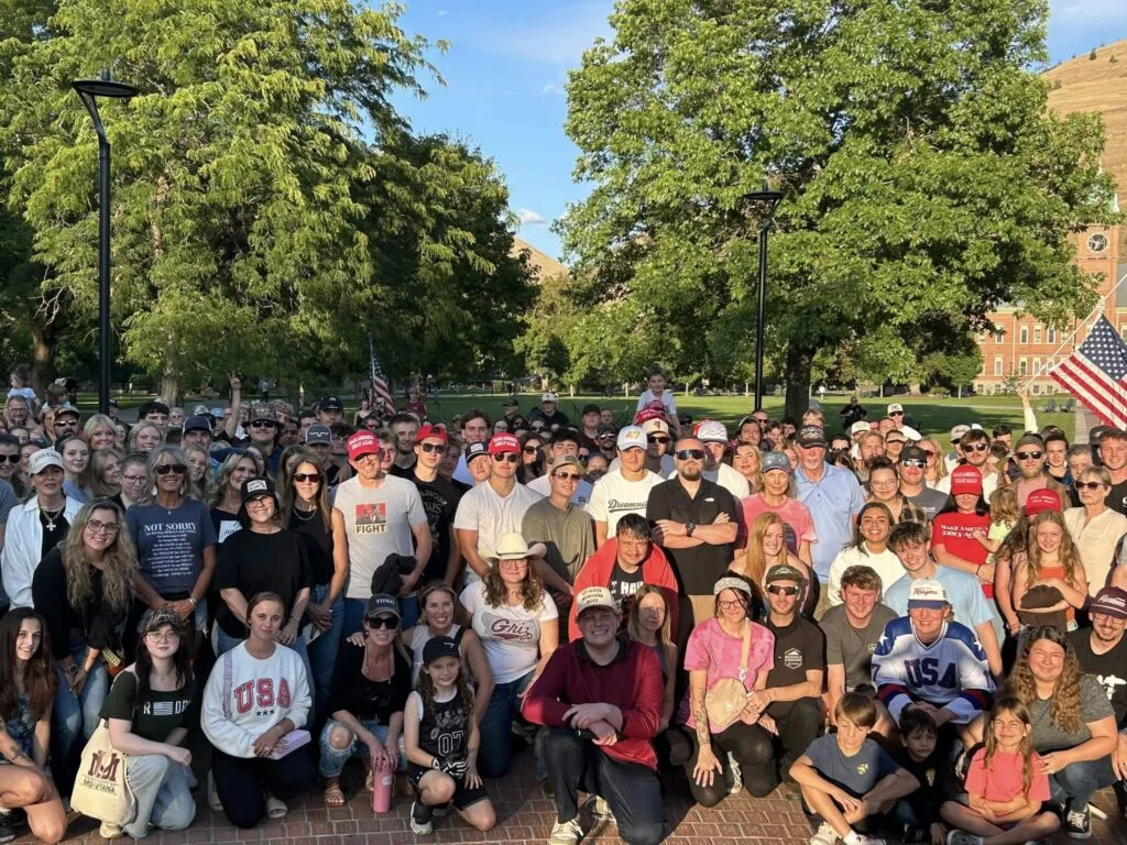 Hundreds of Missoulians came together to memorialize Charlie Kirk at the UM Oval