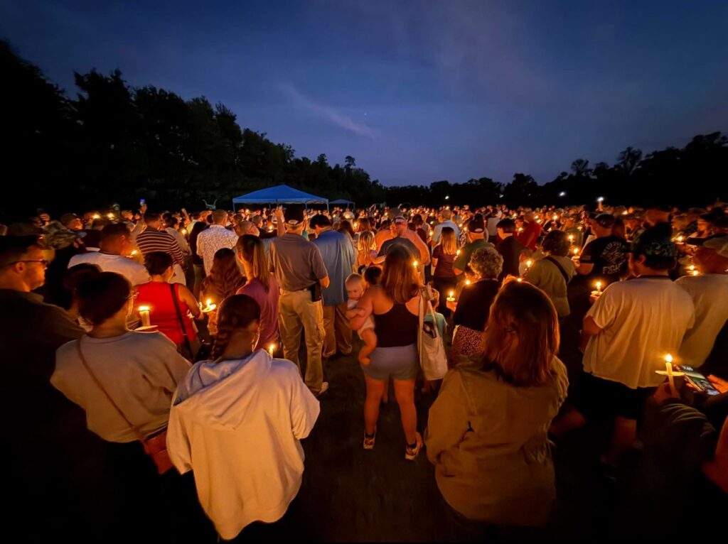Candlelight vigil for Charlie Kirk