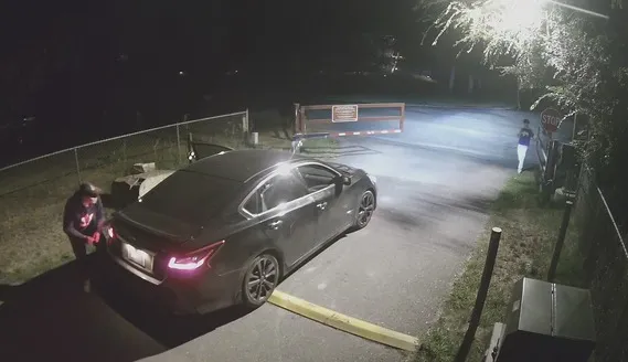 Nighttime Surveillance of Gated Area Incident