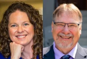 Smiling Professional Portraits of Two Individuals