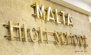 Malta High School Wall Sign
