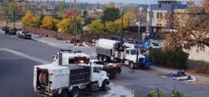 Street Cleanup Near Homeless Encampment