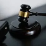 Judge's Gavel on Desk