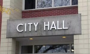 City Hall Entrance Sign