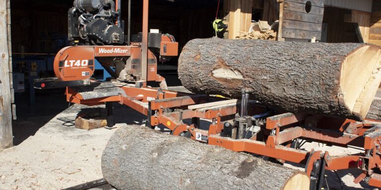 Portable Sawmill in Action: Wood-Mizer LT40