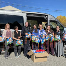St. Vincent Hospital Staff with Teddy Bear Donation