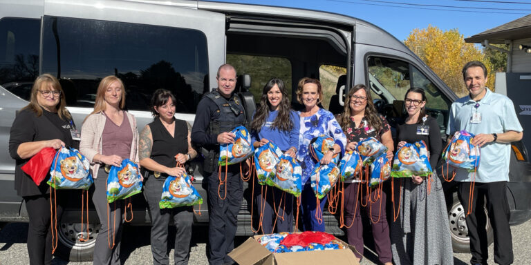 St. Vincent Hospital Staff with Teddy Bear Donation