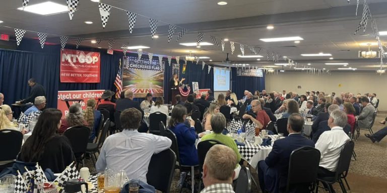Republican National Committee Chairwoman Ronna McDaniel addresses Montana Committee in Billings. July 16th, 2022.