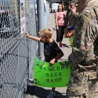 On August 3, 2022, families await soldiers from the Montana National Guard's 1063rd Maintenance Company who returned after nearly a year away from family, friends and home. (Photo: Montana National Guard) On August 3, 2022, families await soldiers from the Montana National Guard's 1063rd Maintenance Company who returned after nearly a year away from family, friends and home. (Photo: Montana National Guard)