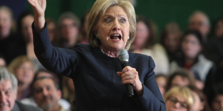 Hillary Clinton at campaign event in 2016. (<a href="https://www.flickr.com/photos/22007612@N05" target="_blank" rel="noopener noreferrer">Gage Skidmore</a>)