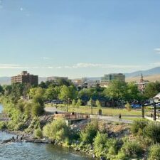 Scenic Riverside Park in a Small City Scenic Riverside Park in a Small City