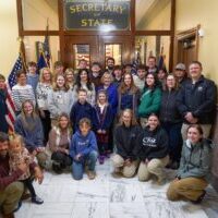 Secretary of State Christi Jacobsen with Montana Students Secretary of State Christi Jacobsen with Montana Students