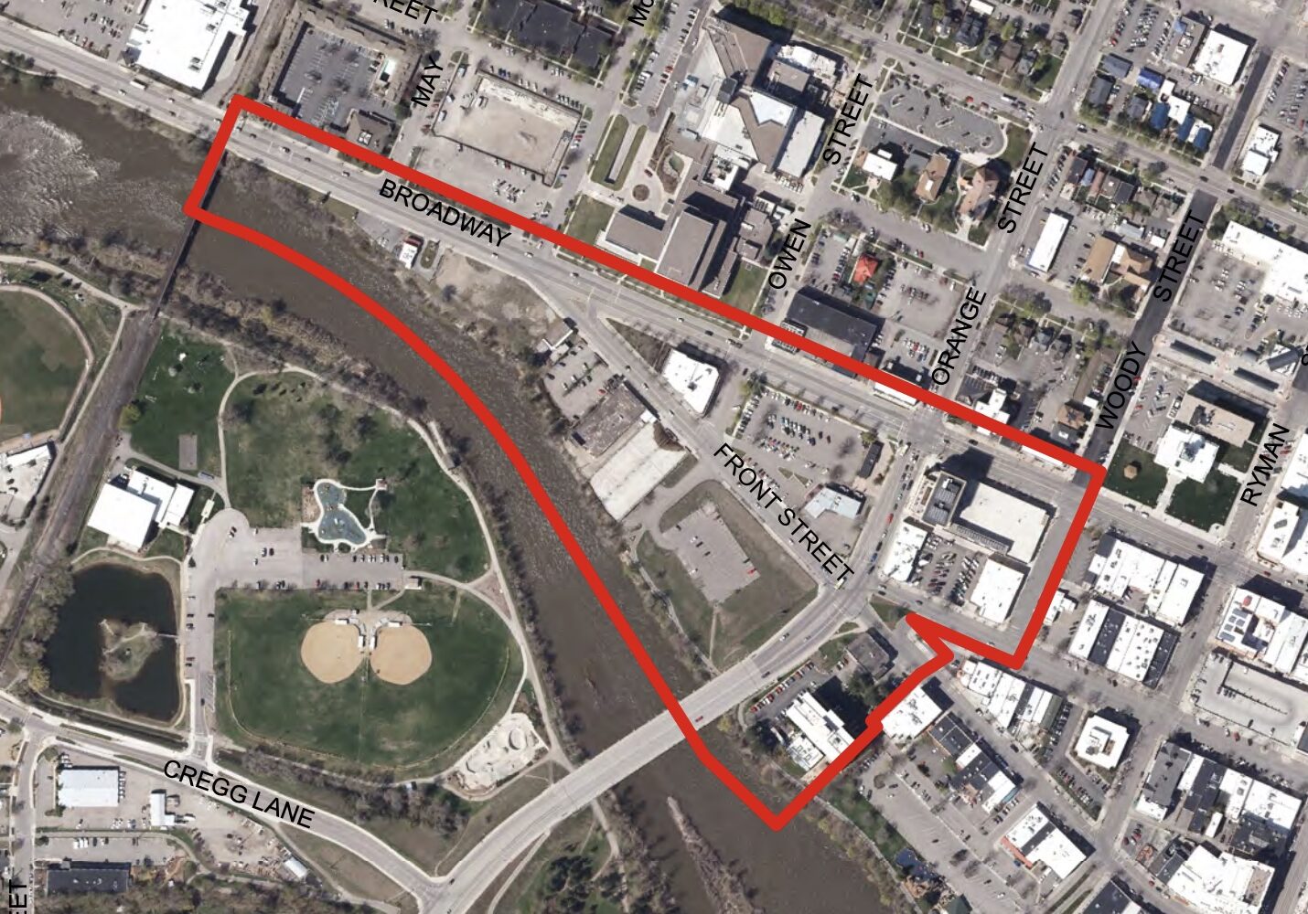 Riverfront Triangle Fox Site Development Area Map Riverfront Triangle Fox Site Development Area Map