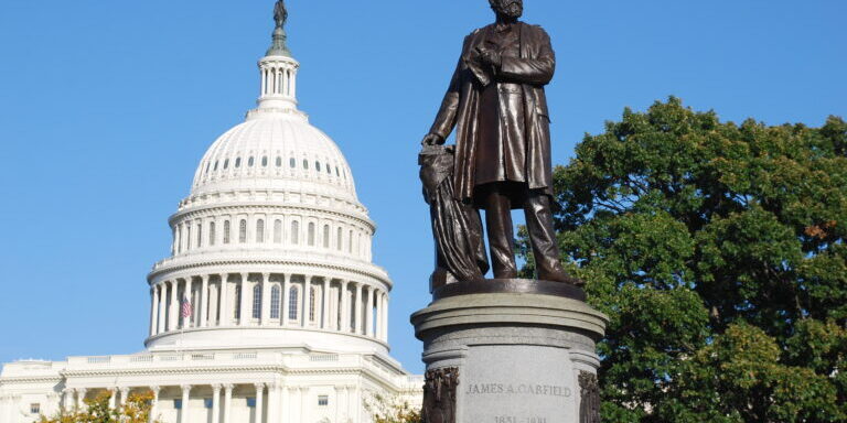 Statue of James A. Garfield and U.S. Capitol, Washington, DC