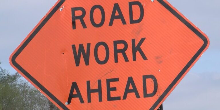 Road Work Ahead Sign