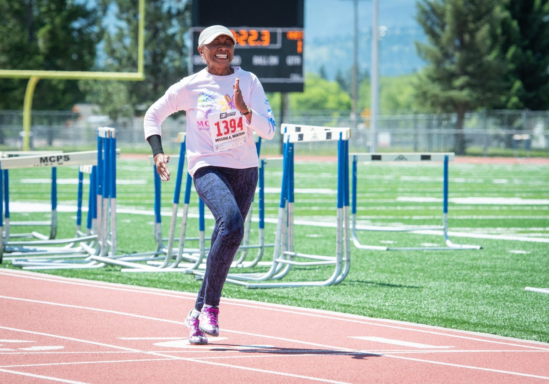 Triumphant Finish at Track Event Triumphant Finish at Track Event
