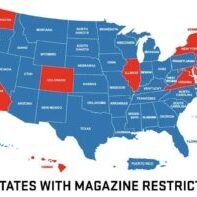 U.S. States With Magazine Capacity Restrictions Map U.S. States With Magazine Capacity Restrictions Map