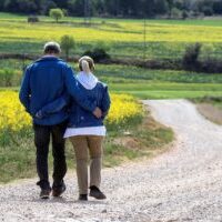 Photo by JosepMonter walk, couple, flower wallpaper, flower background, path, rural, man and woman, together, exercise, health, love, romance, romantic, relax, nature, landscape, meadows, field, beautiful flowers, spring, flowers, yellow flowers