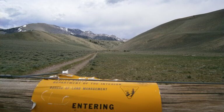Entering public lands near Morris Lake in Montana
