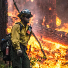 A prescribed burn "burnout" operation from the Big Windy Complex Wildlands Fire A prescribed burn "burnout" operation from the Big Windy Complex Wildlands Fire