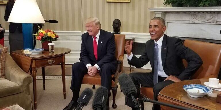 Obama and Trump Meet in Oval Office During 2016 Transition