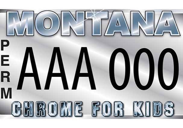 Montana 'Chrome for Kids' Specialty License Plate Montana 'Chrome for Kids' Specialty License Plate