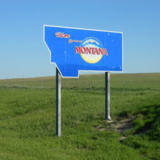 Welcome to Montana Road Sign Welcome to Montana Road Sign