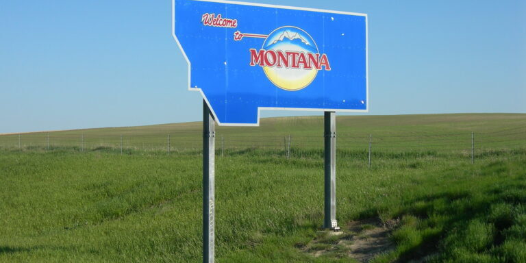 Welcome to Montana Road Sign