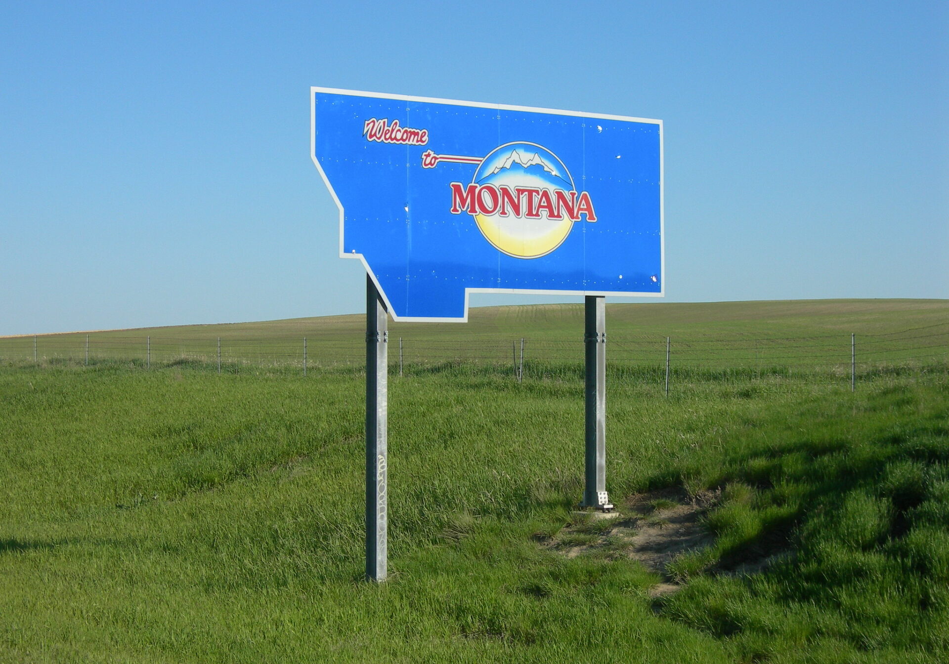 Welcome to Montana Road Sign Welcome to Montana Road Sign