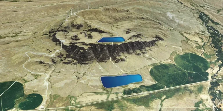 Hilltop Wind Farm with Dual-Reservoir Pumped-Storage