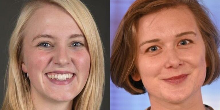 Montana media #HatchetGirls Skylar Rispens (left) and Ashley Nerbovig (right).