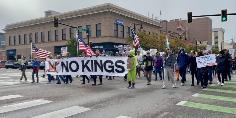No Kings Protesters March Through Downtown Missoula