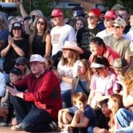 Students gather at the University of Montana for a memorial to Charlie Kirk.