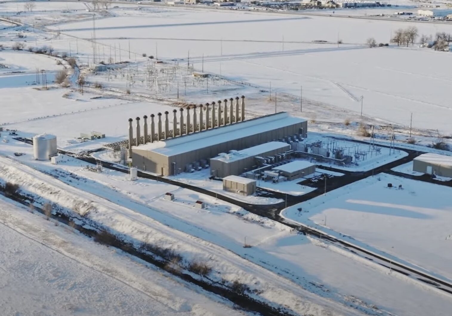 Snow-Covered Industrial Data Facility